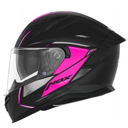 Nox Κράνος N401 ΧΕΝΟ ECE 22.06 μαύρο/ροζ ματ